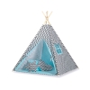 Tipi pour Enfant + Plumes Décoratives Noir Bleu Chevron