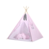 Tipi pour Enfant + Plumes Décoratives Rose Chevron