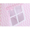 Tipi pour Enfant + Plumes Décoratives Rose Chevron