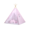 Tipi pour Enfant + Plumes Décoratives Rose Chevron