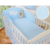 Tour de Lit Bébé a Barreaux Bleu Rayures Cœurs