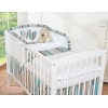 Tour de Lit Bébé a Barreaux Brun Rayures Cœurs