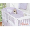 Tour de Lit Bébé a Barreaux Rose Fleurs Cœurs