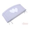 Tour de Lit Bébé a Barreaux XXL Gris à Pois Cœurs