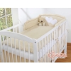 Tour de Lit Bébé Beige à Pois Cœurs