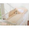 Tour de Lit Bébé Beige à Pois Cœurs