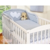 Tour de Lit Bébé Gris à Pois Cœurs