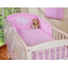 Tour de Lit Bébé Rose à Pois Cœurs