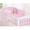 Tour de Lit Bébé Rose Cœurs