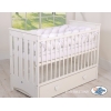Tour de Lit Bébé Tressé 360cm Anti-chocs Blanc