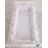 Tour de Lit Bébé Tressé 360cm Anti-chocs Blanc