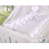 Tour de Lit Bébé Tressé 360cm Anti-chocs Blanc