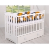 Tour de Lit Bébé Tressé 360cm Anti-chocs Blanc Anthracite Miel
