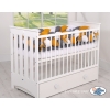 Tour de Lit Bébé Tressé 360cm Anti-chocs Blanc Anthracite Miel