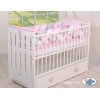 Tour de Lit Bébé Tressé 360cm Anti-chocs Rose Blanc Gris
