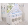 Tour de Lit Bébé Tressé Extra épais 3,6m Bleu pour Garçon