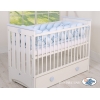Tour de Lit Bébé Tressé Extra épais 3,6m Bleu pour Garçon