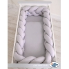 Tour de Lit Bébé Tressé Extra épais 3,6m Gris
