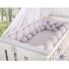 Tour de Lit Bébé Tressé Extra épais 3,6m Gris