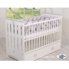 Tour de Lit Bébé Tressé Extra épais 3,6m Gris