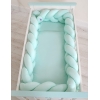 Tour de Lit Bébé Tressé Extra épais 3,6m Menthe
