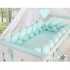 Tour de Lit Bébé Tressé Extra épais 3,6m Menthe