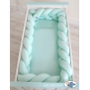 Tour de Lit Bébé Tressé Extra épais 3,6m Menthe