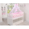 XXL Tour de Lit Bébé Tressé Rose