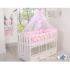 Tour de Lit Bébé Tressé Extra épais 3,6m Rose pour Fille