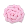 Tour de Lit Bébé Tressé Extra épais 3,6m Rose pour Fille