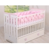 Tour de Lit Bébé Tressé Extra épais 3,6m Rose pour Fille