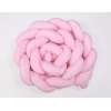 Tour de Lit Bébé Tressé Extra épais 3,6m Rose pour Fille