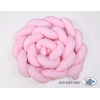 Tour de Lit Bébé Tressé Extra épais 3,6m Rose pour Fille