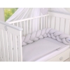 Tour de Lit Bébé Tressé Fille et Garçon Gris