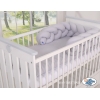 Tour de Lit Bébé Tressé Fille et Garçon Gris