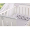 Tour de Lit Bébé Tressé Fille et Garçon Gris
