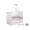 Tour de Lit Bébé Tressé Fille et Garçon Gris