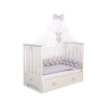 Tour de Lit Bébé Tressé Fille et Garçon Gris