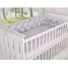 Tour de Lit Bébé Tressé Fille et Garçon Gris