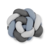Tour de Lit Bébé Tressé Fille et Garçon Gris Anthracite Bleu Pastel