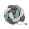 Tour de Lit Bébé Tressé Fille et Garçon Gris Vert Pastel Anthracite