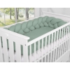 Tour de Lit Bébé Tressé Fille et Garçon Vert Pastel