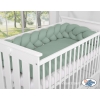 Tour de Lit Bébé Tressé Fille et Garçon Vert Pastel