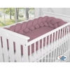 Tour de Lit Bébé Tressé Fille et Garçon Violet Pastel