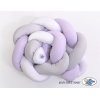 Tour de Lit Bébé Tressé  OEKO-TEX Blanc Gris Lila