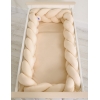 Tour de Lit Bébé Tressé XXL Beige