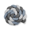 Tour de Lit Bébé Tressé XXL Gris Anthracite Bleu Pastel