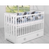 Tour de Lit Bébé Tressé XXL Gris Anthracite Bleu Pastel