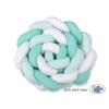 Tour de Lit Bébé Tressé XXL Menthe Blanc