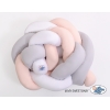 Tour de Lit pour Bébé à Nœuds 180 cm  Blanc Gris